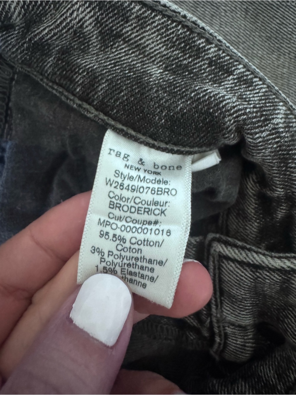 rag & bone Gray Wide Leg High-Rise Jeans - Picture 7 of 7